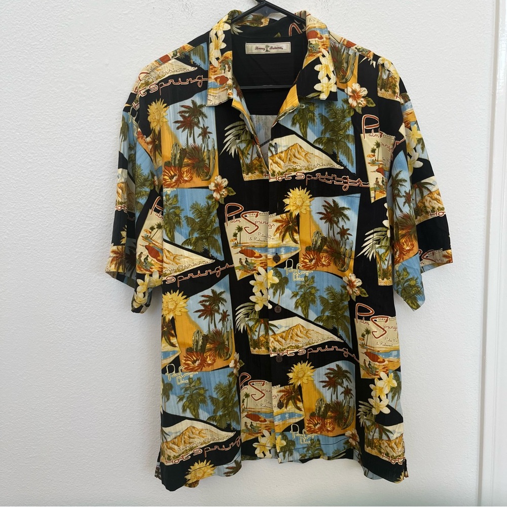 VTG Tommy Bahama NWOT 100% Silk Rare PALM SPRINGS shirt Hawaiian  - mens M